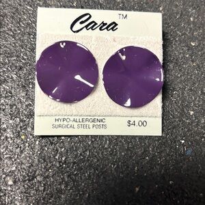 Cara Purple Hypo-Allergenic Earrings